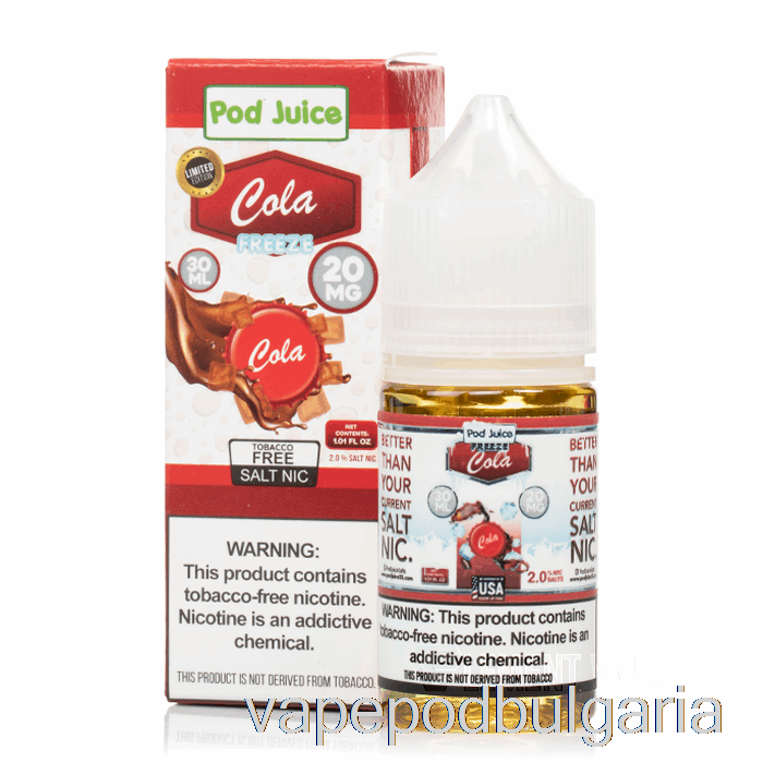 Vape 10000 Дръпки Freeze Cola - Pod Juice - 30ml 20mg